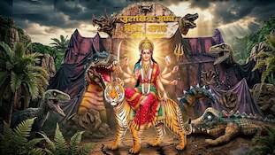 डायनासोर...मगरमच्छ...छिपकली और शेषनाग की झांकियों से सजा मां दुर्गा का पंडाल, बिहार क्लब की झांकी मोह रही मन