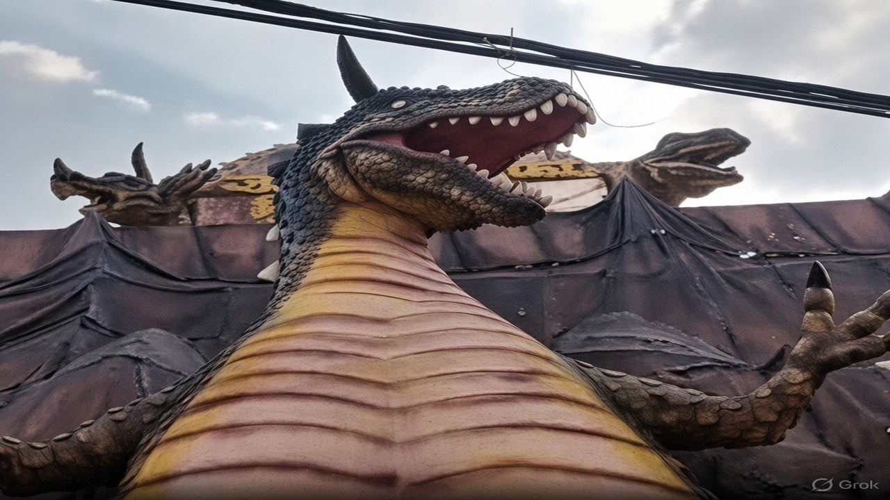 Chatra Jurassic Park Durga Pandal