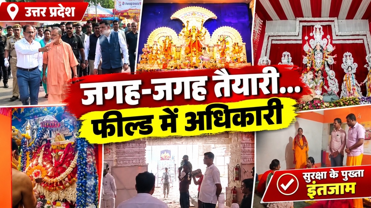 कोलकाता हादसे के बाद एक्शन: यूपी में दुर्गा पूजा पंडालों की सुरक्षा का रियलिटी चेक, लखनऊ में देखिए क्या मिले इंतजाम? कोलकाता हादसे के बाद एक्शन: यूपी में दुर्गा पूजा पंडालों की सुरक्षा का रियलिटी चेक, लखनऊ में देखिए क्या मिले इंतजाम?
