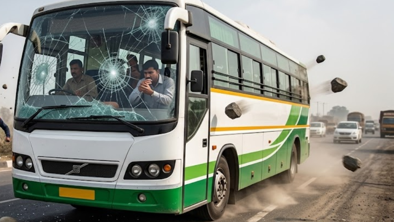 दिल्ली-श्रीनगर जा रही बस पर GT रोड पर पथराव, गाड़ी मोड़ने को लेकर हुआ विवाद और टूटे शीशे; एक यात्री घायल दिल्ली-श्रीनगर जा रही बस पर GT रोड पर पथराव, गाड़ी मोड़ने को लेकर हुआ विवाद और टूटे शीशे; एक यात्री घायल