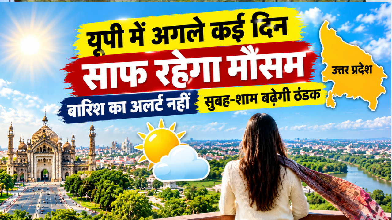 महानवमी को पश्चिमी और पूर्वी यूपी में मौसम रहेगा खुशनुमा, IMD ने जारी किया 'ग्रीन अलर्ट'; जानें ठंड को लेकर नया अपडेट महानवमी को पश्चिमी और पूर्वी यूपी में मौसम रहेगा खुशनुमा, IMD ने जारी किया 'ग्रीन अलर्ट'; जानें ठंड को लेकर नया अपडेट