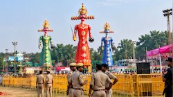 हरियाणा में दशहरे की धूम: बराड़ा में 10 लाख की लागत से बना 120 फीट का रावण, भिवानी में सुरक्षा के कड़े इंतजाम