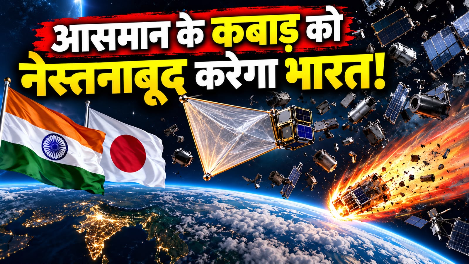 अंतरिक्ष में घूम रहा 'मौत का मलबा'! कबाड़ को भस्म करने के लिए भारत और जापान ने मिलाया हाथ, जानिए क्या है एक्शन प्लान अंतरिक्ष में घूम रहा 'मौत का मलबा'! कबाड़ को भस्म करने के लिए भारत और जापान ने मिलाया हाथ, जानिए क्या है एक्शन प्लान