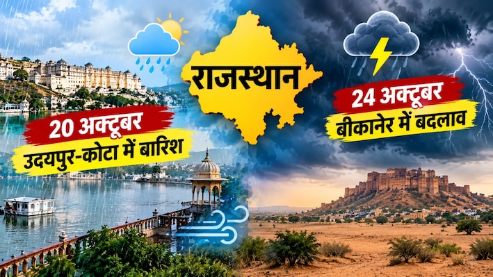 राजस्थान में फिर बदलेगा मौसम: 40 KM की रफ्तार से चलेंगी हवाएं, इन इलाकों में बारिश का अलर्ट