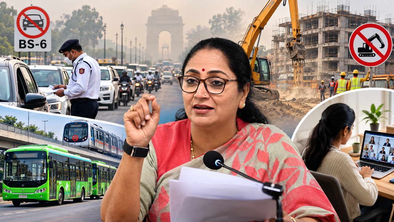 1 नवंबर से दिल्ली में लागू होगा विंटर एक्शन प्लान, गाड़ियों की एंट्री से कंस्ट्रक्शन तक पर रोक; WFH की हो सकती है प्लानिंग 1 नवंबर से दिल्ली में लागू होगा विंटर एक्शन प्लान, गाड़ियों की एंट्री से कंस्ट्रक्शन तक पर रोक; WFH की हो सकती है प्लानिंग