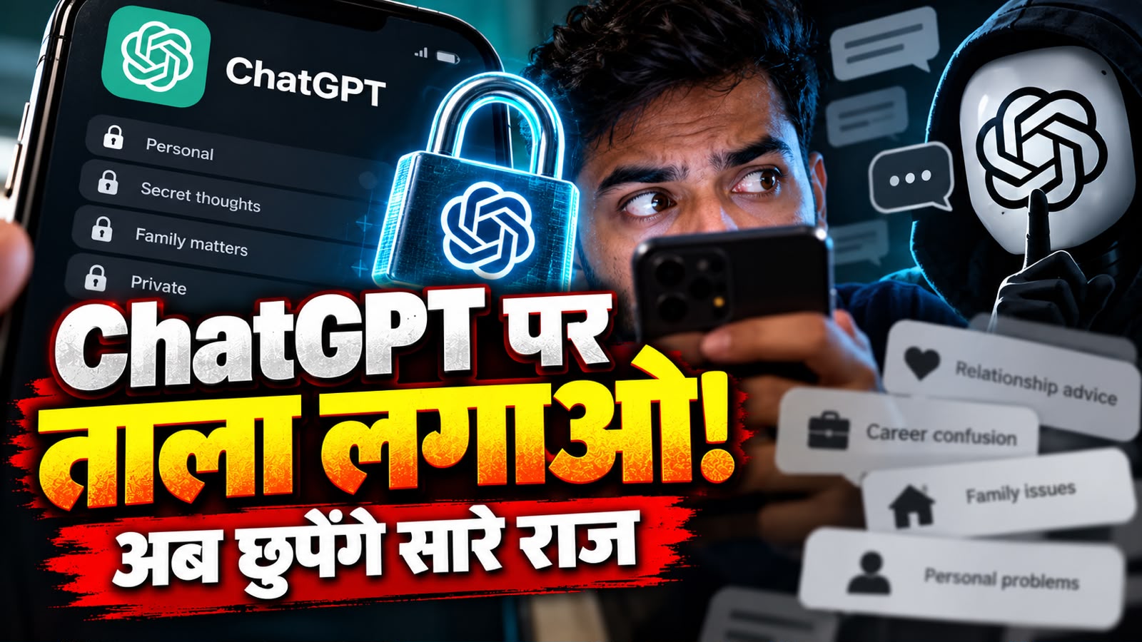 ChatGPT से करते हैं पर्सनल लाइफ की सीक्रेट बातें? जानिए कैसे नया 'लॉक चैट्स' टूल बचाएगा आपकी सारी बातें ChatGPT से करते हैं पर्सनल लाइफ की सीक्रेट बातें? जानिए कैसे नया 'लॉक चैट्स' टूल बचाएगा आपकी सारी बातें