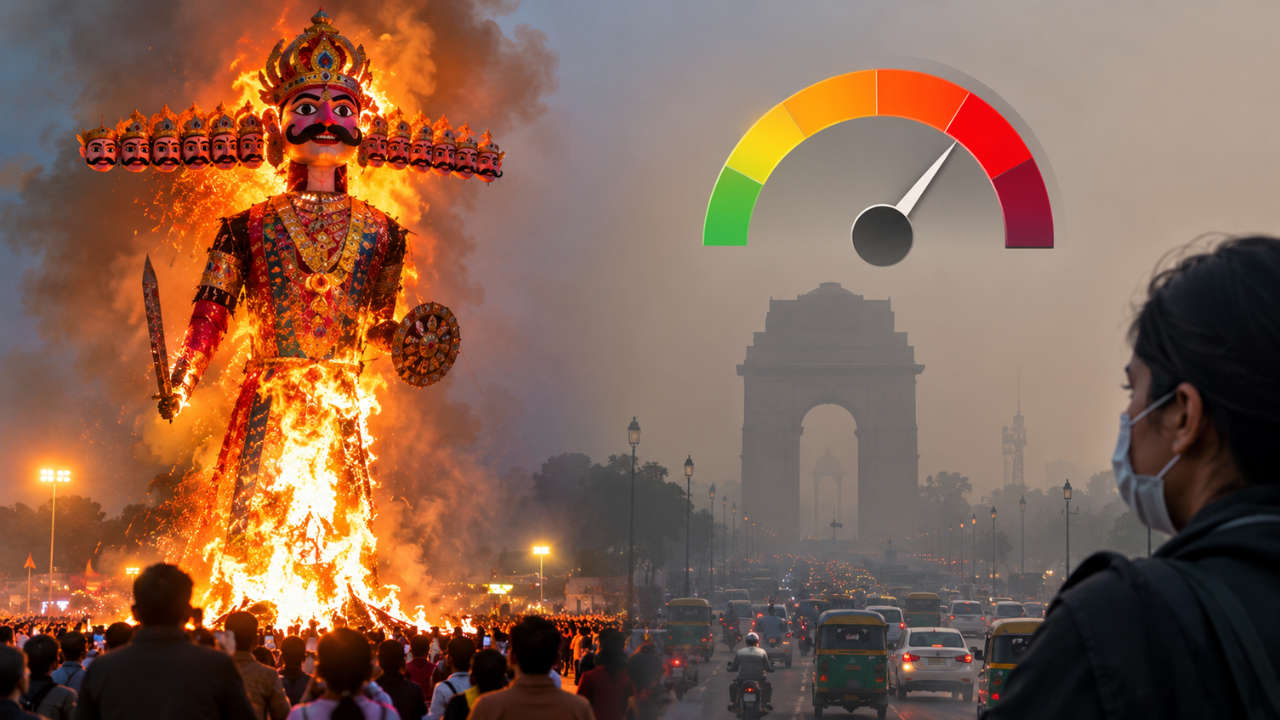 रावण दहन के बाद दिल्ली की हवा हुई कितनी प्रदूषित? AQI से समझें पूरा हाल रावण दहन के बाद दिल्ली की हवा हुई कितनी प्रदूषित? AQI से समझें पूरा हाल
