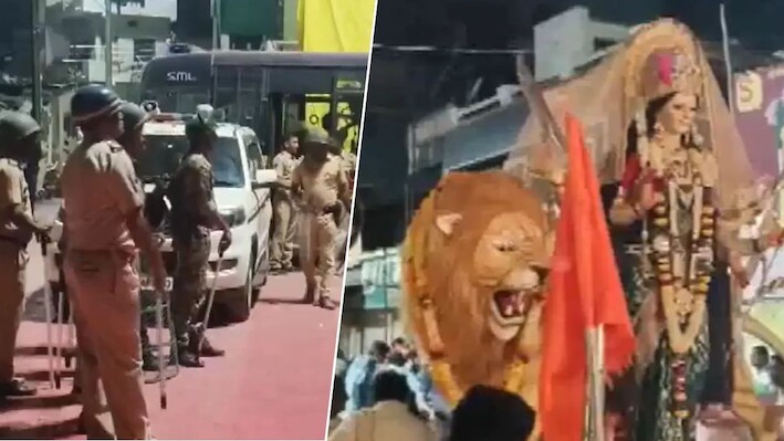 महाराष्ट्र में दुर्गा मूर्ति विसर्जन जुलूस पर पथराव, गुलाल उड़ाने को लेकर हुआ था विवाद; भारी पुलिस बल तैनात