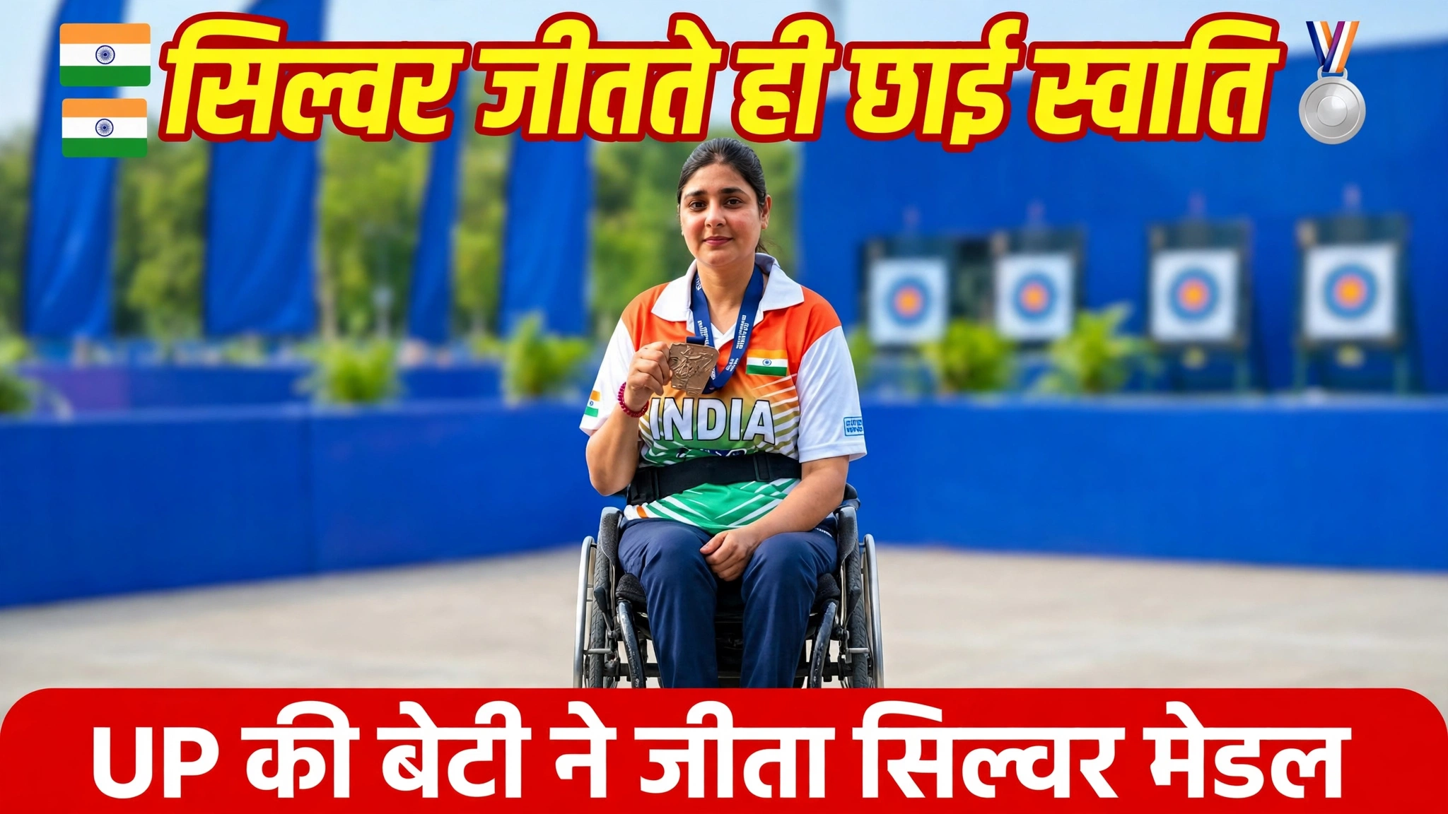 एशियन पैरा गेम्स: यूपी की बेटी स्वाति चौधरी ने जीता सिल्वर मेडल, CM योगी ने दी बधाई,बोले- युवाओं के लिए प्रेरणा है ये उपलब्धि एशियन पैरा गेम्स: यूपी की बेटी स्वाति चौधरी ने जीता सिल्वर मेडल, CM योगी ने दी बधाई,बोले- युवाओं के लिए प्रेरणा है ये उपलब्धि