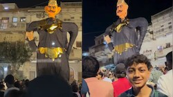 कमर पर हाथ, तन पर सलवार-कमीज: पाकिस्तान में रावण का पुतला देख छूटी लोगों की हंसी; बोले- 'ये रावण नहीं वसूली भाई है'