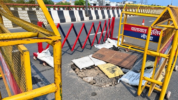 नोएडा एलिवेटेड रोड पर फिर लगा ब्रेक: सेक्टर-62 से सेक्टर-18 वाली लेन बंद, एक हफ्ते तक झेलना पड़ेगा जाम