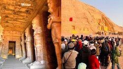 कुदरत का कमाल: सूरज की किरणों से जगमगाया मिस्र का 3,000 साल पुराना मंदिर, अद्भुत नजारा देखने उमड़ी भीड़; साल में 2 बार दिखता है ये दृश्य