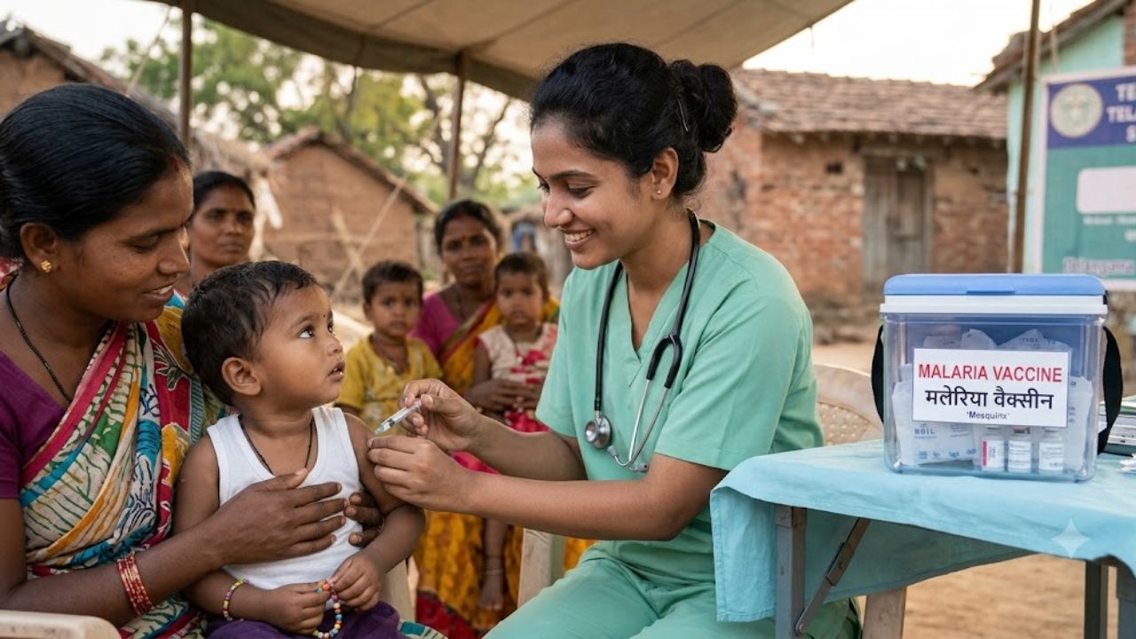 मलेरिया पर वार: सुरक्षा का उपहार! वैक्सीन 40% सस्ती, अब 10 लाख और बच्चों तक पहुंचेगा टीके का कवच मलेरिया पर वार: सुरक्षा का उपहार! वैक्सीन 40% सस्ती, अब 10 लाख और बच्चों तक पहुंचेगा टीके का कवच
