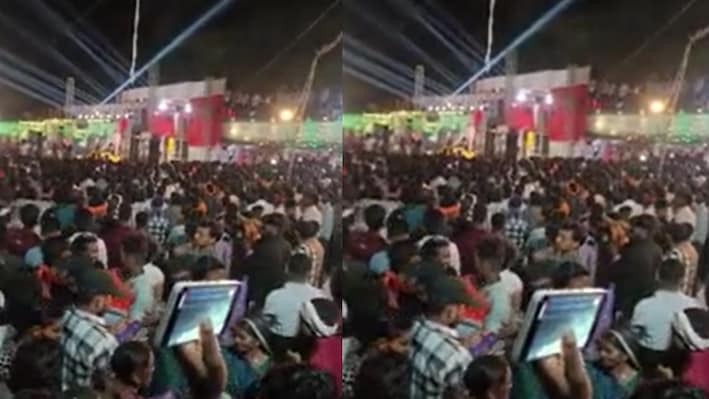गिरिडीह में रौशन रोही और निशा दुबे के कार्यक्रम में हुआ बवाल, पथराव के बाद पुलिस ने किया लाठीचार्ज