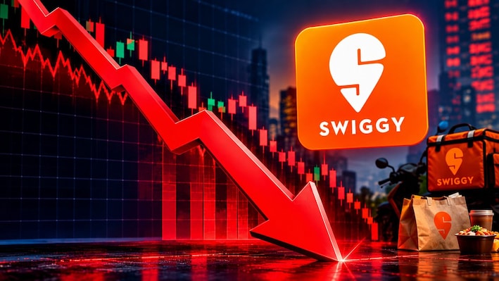 Swiggy के शेयर 17% तक क्रैश, 52 हफ्ते के निचले स्तर पर पहुंचा भाव, 2026 में करीब 60% टूट चुका स्टॉक, क्या अब थमेगी गिरावट?
