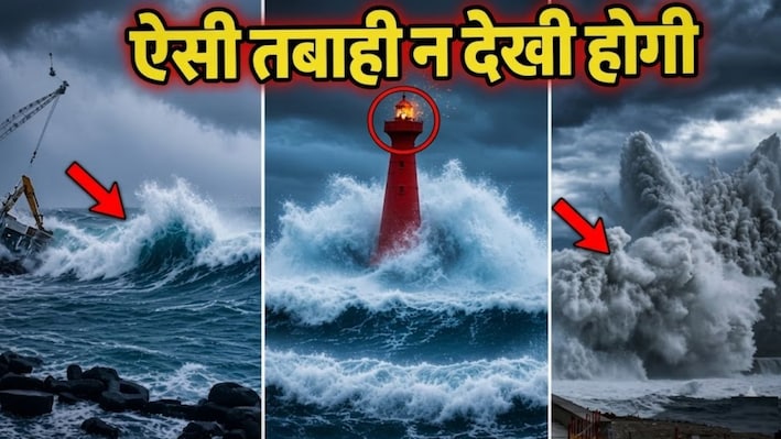 चांपी ने चौंकाया: लाइटहाउस से ऊंची लहरें, तूफानी हवाओं से सहमा ताइवान, चीन-जापान-साउथ कोरिया तक आफत का दौर जारी