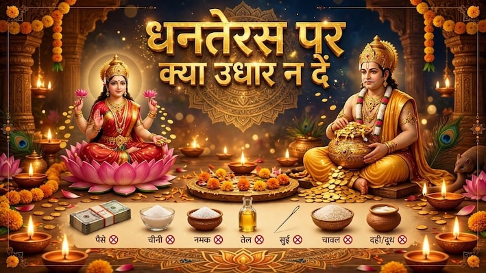 Dhanteras 2026: सुई से तेल तक.. धनतेरस पर गलती से भी किसी को न दें ये चीजें, वरना सौभाग्य और धन से धो बैठेंगे हाथ!