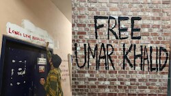 JNU में दीवारों पर 'Free Umar Khalid' और 'Long Live Naxalbari' के नारे, ABVP ने उठाए सवाल