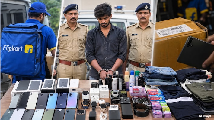 13 स्मार्टफोन, परफ्यूम और साबुन तक उड़ाए: फ्लिपकार्ट डिलीवरी एजेंट ने लगाया 4.60 लाख का चूना; सामान देख चकराई पुलिस