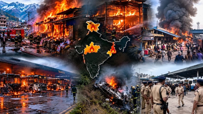 3 राज्य, 6 मामले, 8 मौतें: धू-धूकर जल गए बाजार, बस स्टैंड और वेयर हाउस, रेलवे स्टेशन के पास भी दिखा आग का तांडव