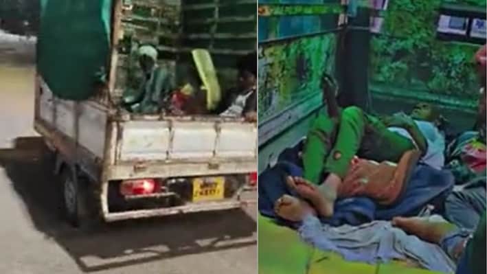 जान से खिलवाड़? घंटों इंतजार के बाद भी नहीं मिली 108 एंबुलेंस, मालवाहक में ऑक्सीजन सिलेंडर बांधकर मरीज पहुंचे अस्पताल