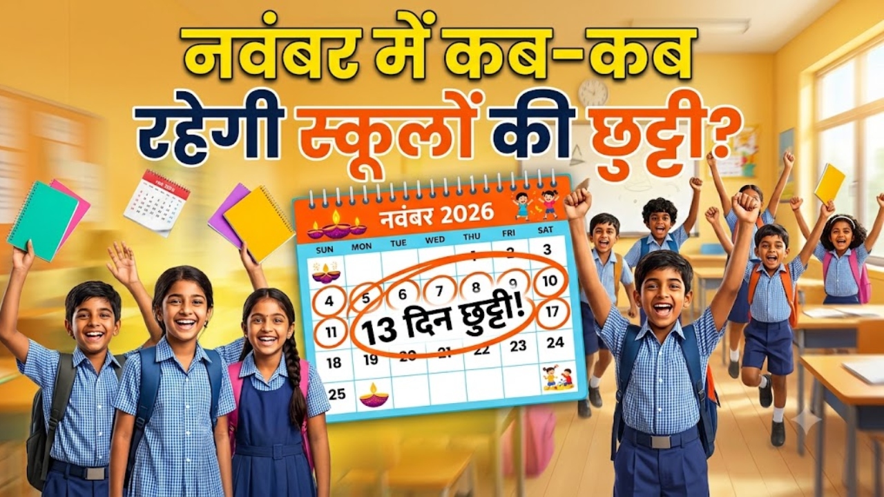 यहां स्कूल के बच्चों की मौज: लगातार 13 दिनों की छुट्टी! नवंबर में किस राज्य में कितने दिन बंद रहेंगे स्कूल? यहां स्कूल के बच्चों की मौज: लगातार 13 दिनों की छुट्टी! नवंबर में किस राज्य में कितने दिन बंद रहेंगे स्कूल?