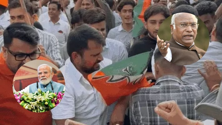 खड़गे के बयान पर जयपुर में बवाल: कांग्रेस कार्यालय घेरने निकले BJP कार्यकर्ता, पुलिस से झड़प