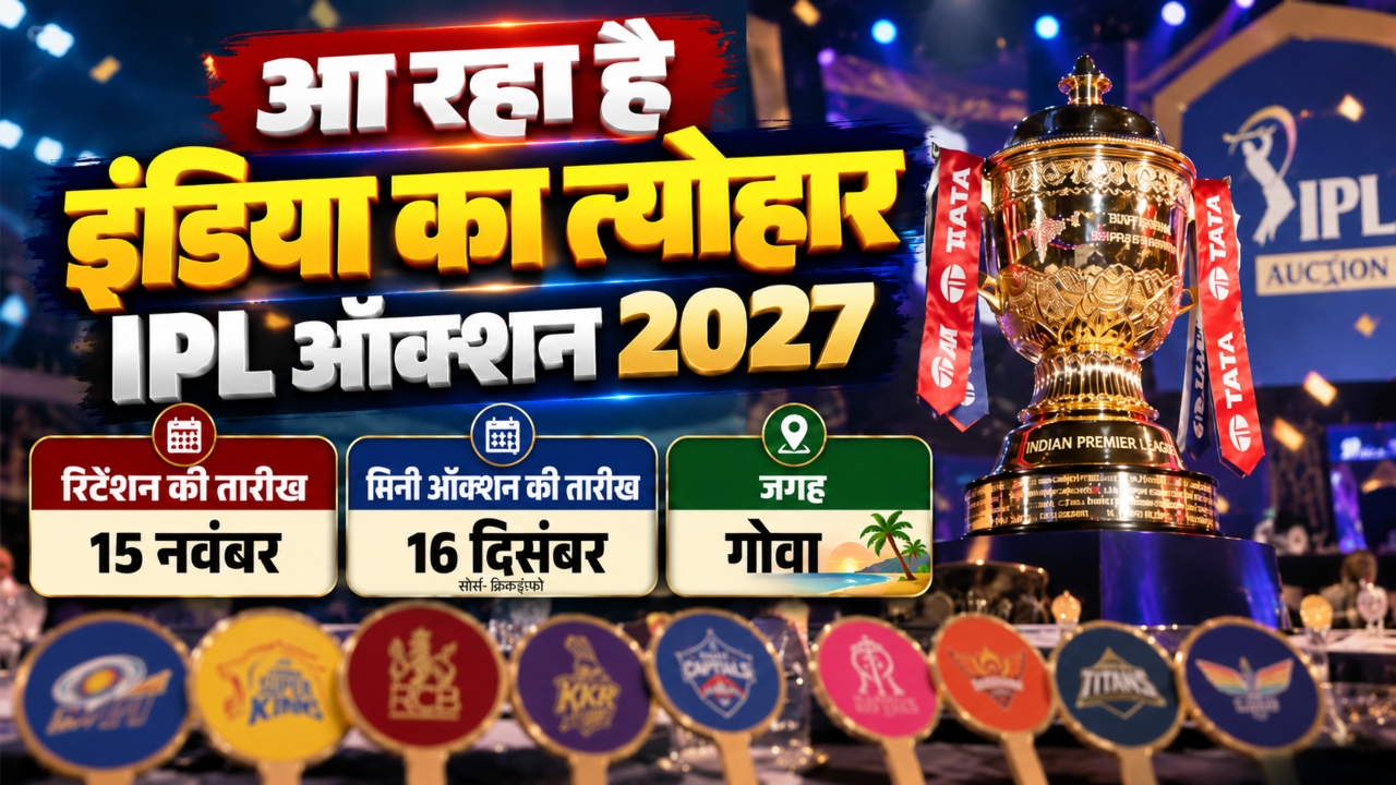 आईपीएल नीलामी कब है? गोवा में होगा मिनी ऑक्शन, 15 नवंबर तक देनी होगी रिटेन खिलाड़ियों की लिस्ट आईपीएल नीलामी कब है? गोवा में होगा मिनी ऑक्शन, 15 नवंबर तक देनी होगी रिटेन खिलाड़ियों की लिस्ट