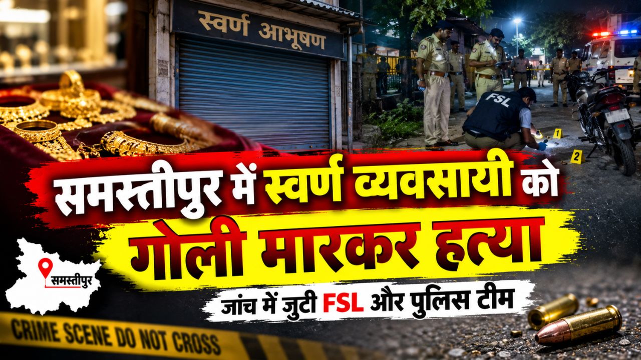 समस्तीपुर में बेखौफ अपराधियों का तांडव, दुकान बंद कर लौट रहे स्वर्ण व्यवसायी की गोली मारकर हत्या, जांच में जुटी FSL की टीम समस्तीपुर में बेखौफ अपराधियों का तांडव, दुकान बंद कर लौट रहे स्वर्ण व्यवसायी की गोली मारकर हत्या, जांच में जुटी FSL की टीम