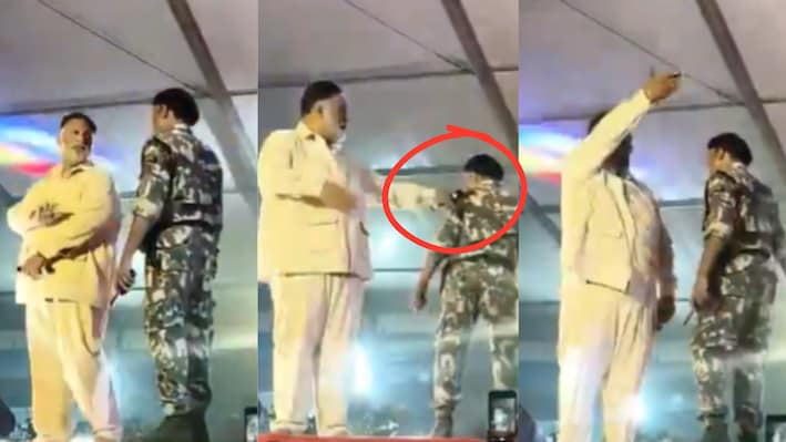 मधेपुरा में 'खुर्दा महोत्सव' के दौरान पप्पू यादव ने ऑन-ड्यूटी जवान को मंच से दिया धक्का! हो रही आलोचना