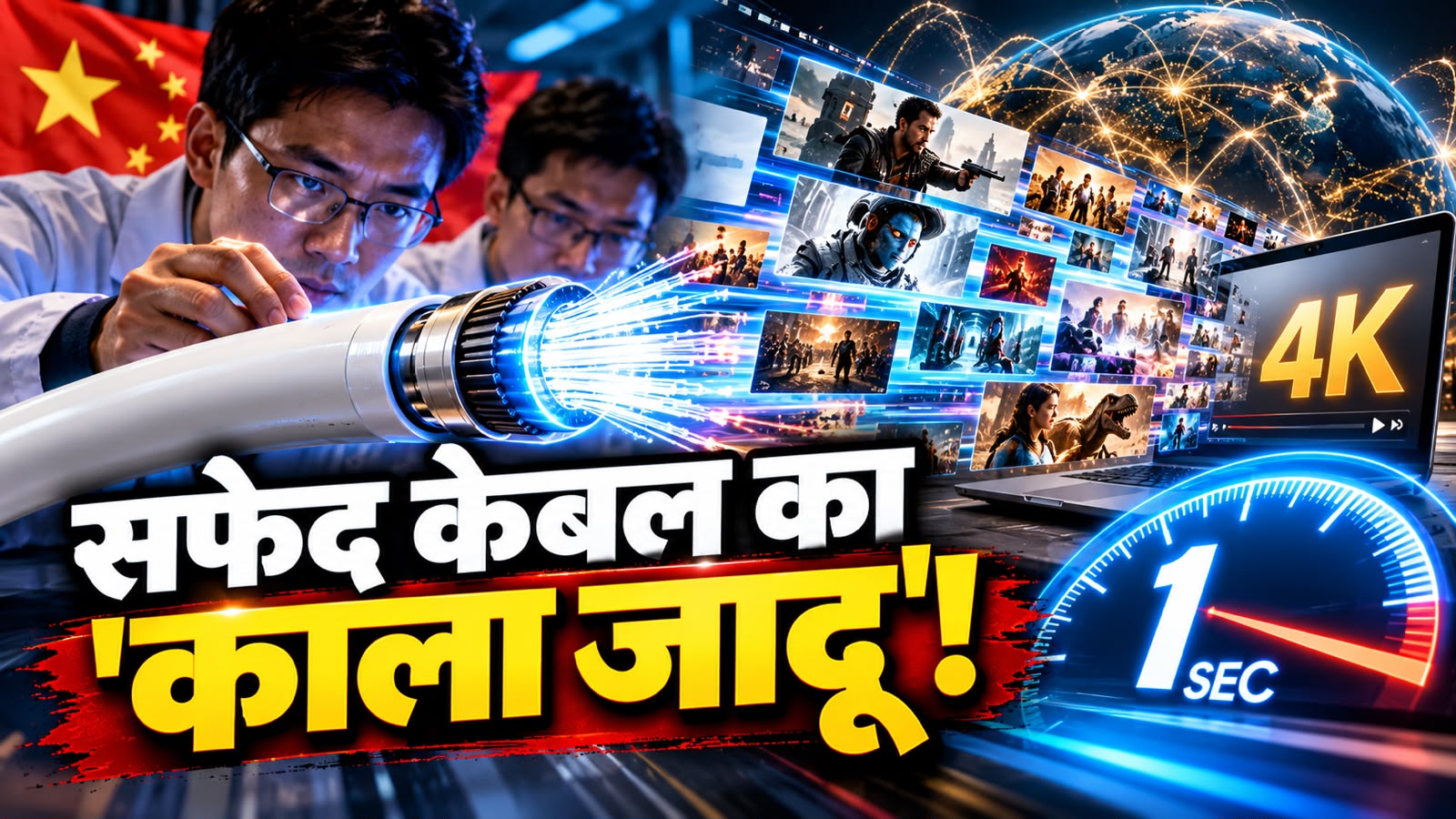 1 सेकंड में डाउनलोड होंगी 20,000 4K फिल्में! चीन के वैज्ञानिकों ने केबल में किया ऐसा खेल और बना डाला वर्ल्ड रिकॉर्ड 1 सेकंड में डाउनलोड होंगी 20,000 4K फिल्में! चीन के वैज्ञानिकों ने केबल में किया ऐसा खेल और बना डाला वर्ल्ड रिकॉर्ड