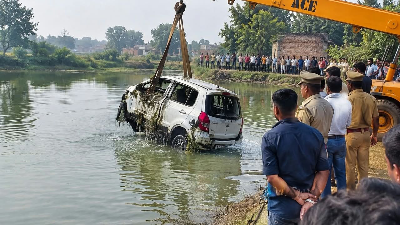 सीतापुर में बड़ा हादसा; लापता तीन युवकों के शव तालाब में डूबी कार से बरामद, मचा कोहराम सीतापुर में बड़ा हादसा; लापता तीन युवकों के शव तालाब में डूबी कार से बरामद, मचा कोहराम