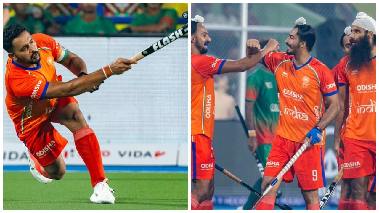 हॉकी के मैदान पर भारत की दबंगई: बांग्लादेश को 13-0 से दी करारी मात, हरमनप्रीत ब्रिगेड का एकतरफा राज हॉकी के मैदान पर भारत की दबंगई: बांग्लादेश को 13-0 से दी करारी मात, हरमनप्रीत ब्रिगेड का एकतरफा राज