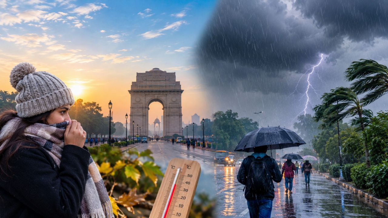 दिल्ली-NCR में बदलेगा मौसम! बारिश के साथ बढ़ेगी ठंड, क्या है IMD का अपडेट दिल्ली-NCR में बदलेगा मौसम! बारिश के साथ बढ़ेगी ठंड, क्या है IMD का अपडेट