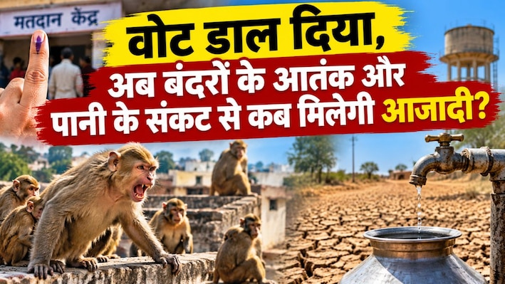 गांव की सरकार चुनने पहुंचे वोटर, बोले- कब आएगा नलों में पानी? और बंदर... उनसे कब मिलेगी मुक्ति?