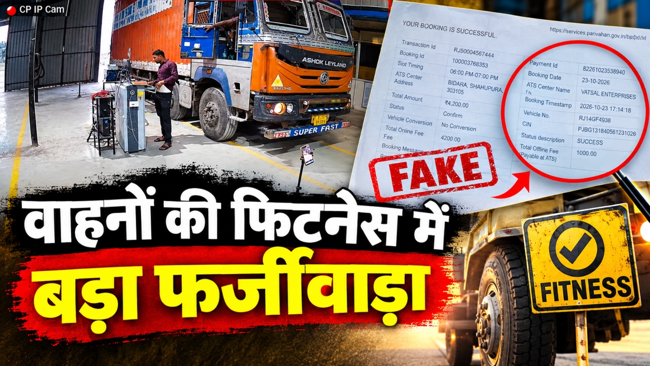 ट्रक जयपुर में, फिटनेस मध्यप्रदेश में! 600 KM दूर बैठे कैसे जारी हुआ सर्टिफिकेट? ट्रक जयपुर में, फिटनेस मध्यप्रदेश में! 600 KM दूर बैठे कैसे जारी हुआ सर्टिफिकेट?