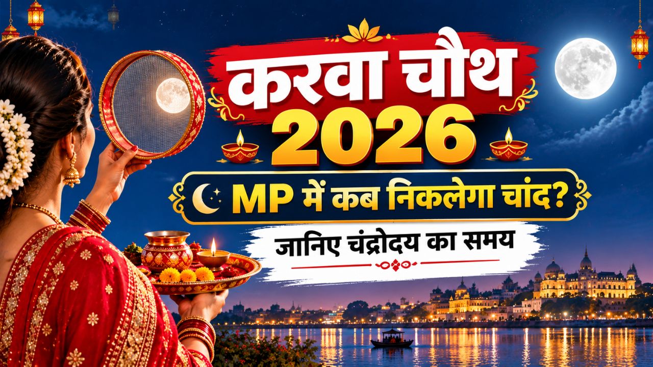 MP में करवा चौथ पर कब निकलेगा चांद? भोपाल से इंदौर तक जानिए चंद्रोदय का समय MP में करवा चौथ पर कब निकलेगा चांद? भोपाल से इंदौर तक जानिए चंद्रोदय का समय