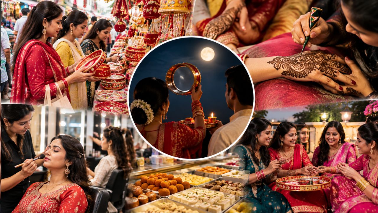 फर्रुखाबाद में करवाचौथ की धूम: सजने-संवरने में जुटीं महिलाएं, ब्यूटी पार्लरों में उमड़ी भीड़; पतियों में भी दिखा ग्रूमिंग का क्रेज फर्रुखाबाद में करवाचौथ की धूम: सजने-संवरने में जुटीं महिलाएं, ब्यूटी पार्लरों में उमड़ी भीड़; पतियों में भी दिखा ग्रूमिंग का क्रेज