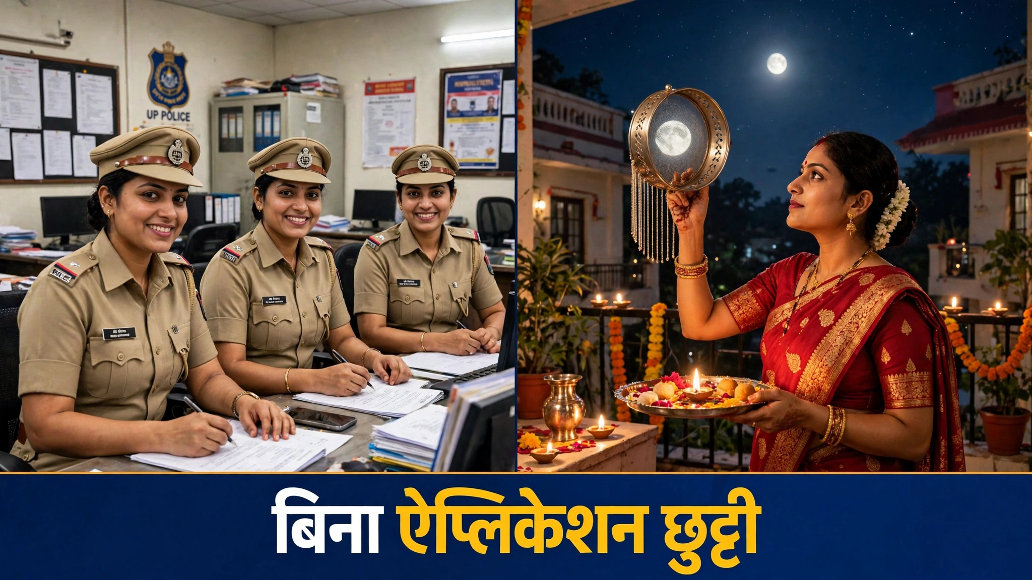 करवाचौथ पर ड्यूटी की चिंता खत्म! महिला पुलिसकर्मियों को बिना आवेदन छुट्टी, फतेहपुर SP अभिमन्यु मांगलिक का बड़ा फैसला करवाचौथ पर ड्यूटी की चिंता खत्म! महिला पुलिसकर्मियों को बिना आवेदन छुट्टी, फतेहपुर SP अभिमन्यु मांगलिक का बड़ा फैसला