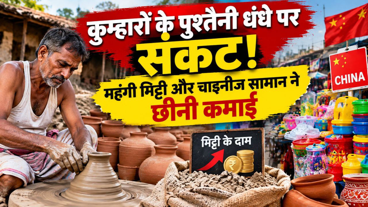 समस्तीपुर में कुम्हारों के पुश्तैनी धंधे पर संकट! महंगी मिट्टी और चाइनीज सामान ने छीनी कमाई, सरकार से लगाई गुहार समस्तीपुर में कुम्हारों के पुश्तैनी धंधे पर संकट! महंगी मिट्टी और चाइनीज सामान ने छीनी कमाई, सरकार से लगाई गुहार