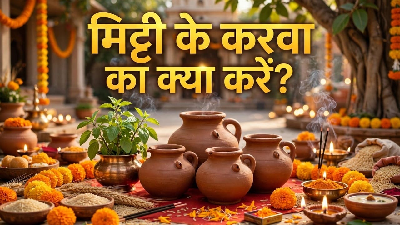 करवा चौथ व्रत पूरा हो जाए तो मिट्टी के करवा और उसकी सामग्री का क्या करें? पूजा के बाद के नियम जरूर जान लें करवा चौथ व्रत पूरा हो जाए तो मिट्टी के करवा और उसकी सामग्री का क्या करें? पूजा के बाद के नियम जरूर जान लें