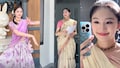 चीनी लड़की पर चढ़ा भारतीय रंग: साड़ी पहनकर बीजिंग यूनिवर्सिटी में पढ़ाया इंडियन आर्ट का पाठ; VIDEO वायरल