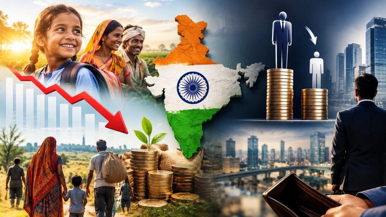 World Bank Report: भारत की बड़ी कामयाबी, 12 साल में 49.6 करोड़ लोग गरीबी रेखा से बाहर निकले; फिर भी अमीरी-गरीबी की खाई बरकरार World Bank Report: भारत की बड़ी कामयाबी, 12 साल में 49.6 करोड़ लोग गरीबी रेखा से बाहर निकले; फिर भी अमीरी-गरीबी की खाई बरकरार