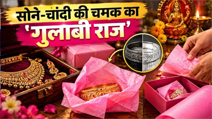 गुलाबी कागज में ही क्यों पैक होते हैं सोने-चांदी के गहने? वजह है बेहद खास