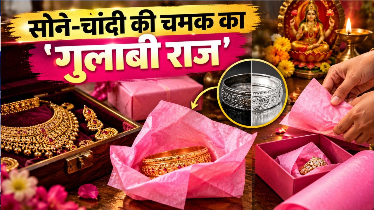 गुलाबी कागज में ही क्यों पैक होते हैं सोने-चांदी के गहने? वजह है बेहद खास गुलाबी कागज में ही क्यों पैक होते हैं सोने-चांदी के गहने? वजह है बेहद खास