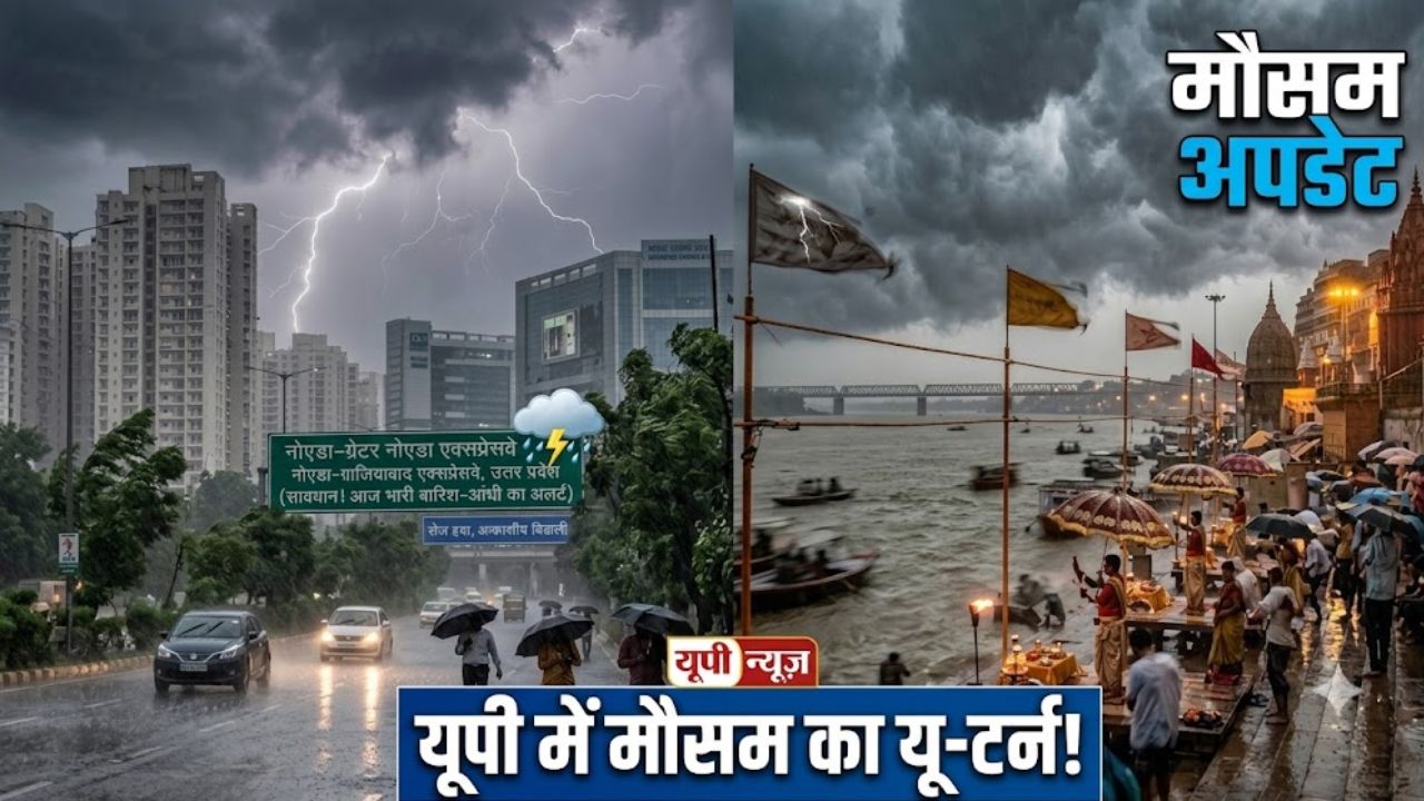 सावधान: यूपी में चक्रवात के असर से झमाझम बारिश-आंधी का दौर जारी, जानें नोएडा से वाराणसी तक कैसा रहेगा मौसम? सावधान: यूपी में चक्रवात के असर से झमाझम बारिश-आंधी का दौर जारी, जानें नोएडा से वाराणसी तक कैसा रहेगा मौसम?