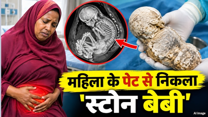पेट में था कंकाल, बच्चा बन गया था पत्थर: तीन साल तक महिला को नहीं लगी भनक; ऑपरेशन से निकला दुर्लभ 'स्टोन बेबी'
