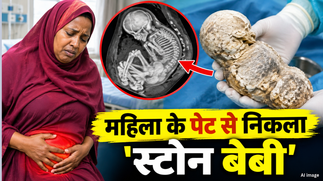 पेट में था कंकाल, बच्चा बन गया था पत्थर: तीन साल तक महिला को नहीं लगी भनक; ऑपरेशन से निकला दुर्लभ 'स्टोन बेबी' पेट में था कंकाल, बच्चा बन गया था पत्थर: तीन साल तक महिला को नहीं लगी भनक; ऑपरेशन से निकला दुर्लभ 'स्टोन बेबी'