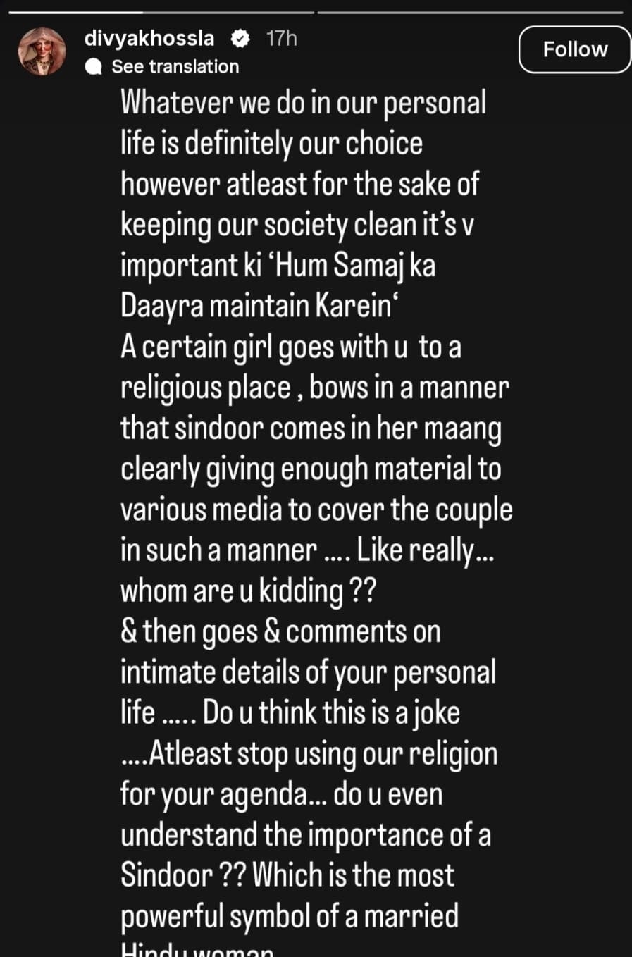 Divya Khosla Post