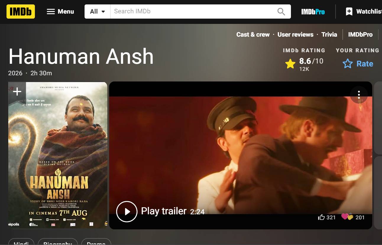Hanuman Ansh OTT Release